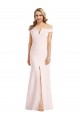 Outlet Sleeveless Stretch Crepe Trumpet Pink Sexy Evening Dress Canada