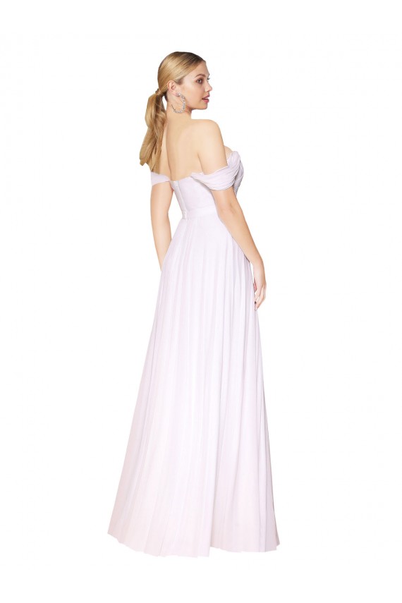 Outlet Sleeveless Soft Chiffon A-Line White Evening Dress Canada