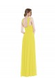 Outlet Sleeveless Soft Chiffon A-Line Yellow Maxi Evening Dress Canada